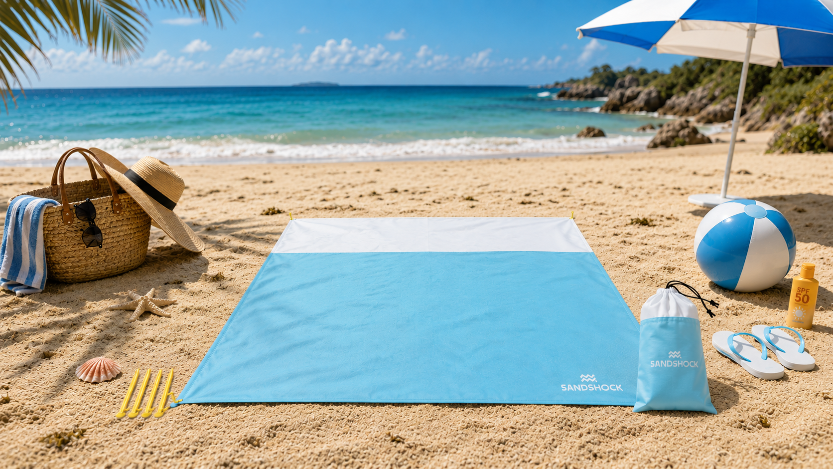 Sandshock 3-in-1 Beach Blanket