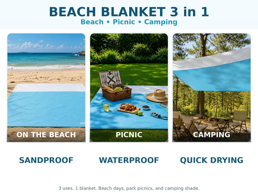 Sandshock 3-in-1 Beach Blanket